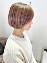 バブ バイネオリーブ(Bab by neolive)&nbsp;ミニボブ×白髪ぼかしハイライト/ショートボブ/ハイライト/夏
