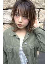 ヌード(NUDE)&nbsp;NUDEシースルーバングレイヤーボブ ミディアムウルフ 結べるボブ