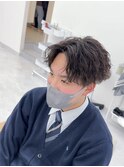 ツイストスパイラルパーマ/センターパート