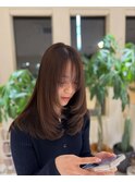 顔まわりレイヤー×カリスマブラウン