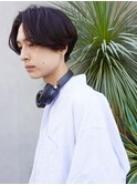 メンズ /ブルーブラック/フェザーパーマ/ ニュアンスパーマ/
