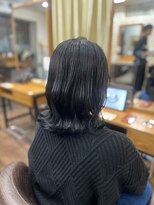 美容室ポール 西葛西店(PAUL) ブリーチなしカラー ブルーブラック 韓国風