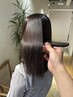 【3ヶ月続く艶髪へ】カット＋カラー＋髪質改善グロスコーティング