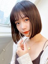 モッズヘア 足利(mod'hair)&nbsp;20代30代透明感暗髪アッシュブルーグレージュ丸みボブ
