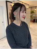 10代20代30代/ホワイトベージュ/インナーカラー/ボブ/ハイトーン