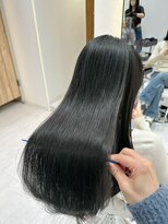 ジーナ 吉塚(Zina) 暗髪 ブルーグレージュ×髪質改善【福田れん】博多 吉塚 美容室