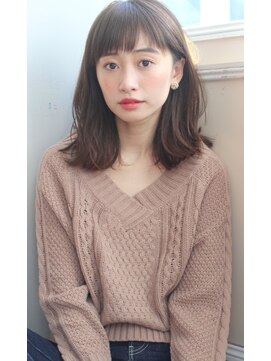 アンアミ オモテサンドウ(Un ami omotesando) 【Unami】　ヌーディーベージュ×ラフウェーブパーマ　島田