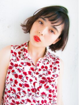 リリアン 青山(relian) 切りぱなしボブのウェットヘア☆