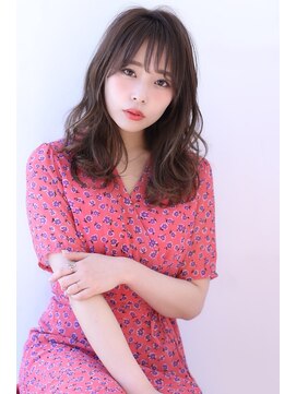 オーロ 宝塚店(ORO) アッシュブラウンの大人かわいいブランジュ小顔くびれセミディ