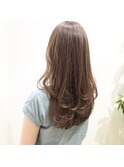 大人可愛い20代30代40代ロングの色っぽレイヤーベージュカラー☆