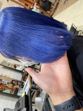 レイフィールド 関店 コバルトブルー/ケアブリーチ/髪質改善