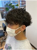 無造作パーマ波巻きパーマ波巻きスパイラルパーマツーブロック