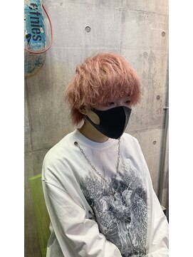 インク 渋谷(INK.) マッシュウルフ×サーモンピンク