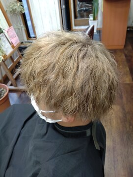 リスキーズ(RISKY'S) グレイベージュ×ドライツイストスパイラルパーマ