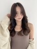 「圧倒的艶感」カット+極潤プレミアム髪質改善つやカラー+aujua tr¥16200