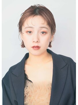 エンクス(enx) タイトミニボブ×ピンクブラウン