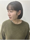 大人かわいいぱつっとボブ*オリーブグレージュ