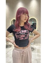 ディーン 豊橋(DEAN)&nbsp;ピンクカラー　レッドカラー　ブリーチ　艶カラー