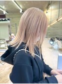 ミルクティーベージュハイトーンカラーケアブリーチダブルカラー