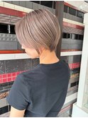ミルクティー/ショート/ブリーチ/ボブ