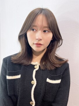 アルバム 新宿(ALBUM SHINJUKU) こなれミディフレンチカジュアルグレージュカラー前髪_29902