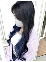 シャルティア(SHALLTIA) ブルーインナーカラー【山口市美容室】【山口市ハイトーン】