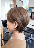 【40代50代】老け見えしない白髪ぼかしショート A Mplusミズイデ