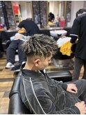 ツイストパーマ×メッシュ