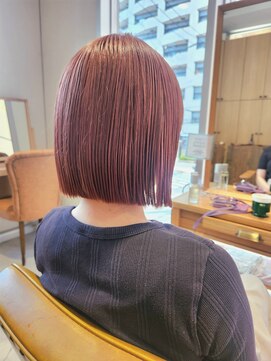クラリス バイネオ 武蔵小杉(Claris by neo) イメチェン☆切りっぱなしボブ/ブリーチ無し/チェリーピンク