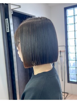 ロンドシエル 横浜(Lond ciel) ウェーブミディアムメルティカラー×ブリーチなしボブ韓国[横浜]