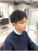 ジェット短髪パーマスタイル