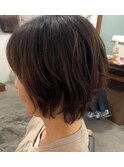 動きのあるショートボブ