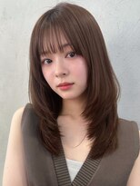 ノイ 銀座(noi)&nbsp;顔周りレイヤーカットくびれヘアミルクティーベージュカラー