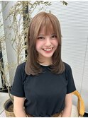 レイヤーカット/ミディアムレイヤー/似合わせカット/縮毛矯正