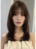 フェザーロング/顔まわりレイヤー/ロングレイヤー/シャギー