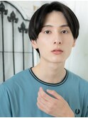 センターパート重めブラック刈り上げない爽やかマッシュH北浦和