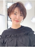 黒髪カタログ/ショート/オリーブグレー/小顔に見せるヘア☆159