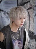 ウルフカット/マッシュウルフ/ホワイトカラー/メンズウルフ