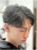 MEN’S HAIR/波巻きツイストスパイラル/リバースセンターパート