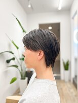 セイドット フクオカ(Say.FUKUOKA) 天神大名センターパートソフトフェザーショートツーブロック黒髪