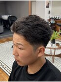 MEN’S/サーフカール/刈り上げセンターパート/表参道駅/青山 