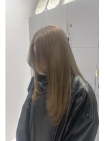 アース 新庄店(EARTH) ワンブリーチでヘーゼルベージュ