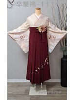 きものサロン すずめ屋&nbsp;レンタル番号　卒業袴-１11　花扇　　（帯、袴色変更可）