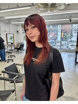 ソーソー(SoSo)&nbsp;顔周りレイヤー×セミロング7.5ニュアンスウルフ