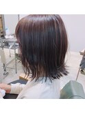 ベージュブラウン×ミディアム