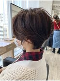 【サロンワーク】ナチュラルウェーブのハンサムショート。
