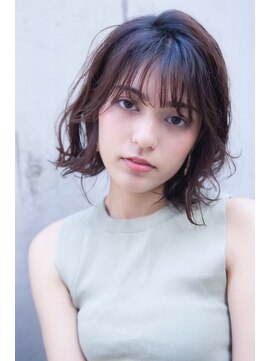 オースティン 登戸向ケ丘遊園(AUSTIN) 大人かわいい前髪セシルカットココアブラウンフリンジウェーブ