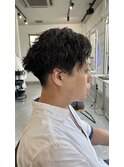 センターパート スパイラル ツイストスパイラル 波巻き