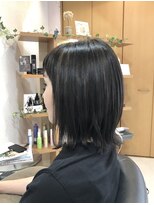 ドゥ スタイル 三国ヶ丘店(Duex Style) 切りっぱなしミディアム×フルウィービング×アッシュグレージュ