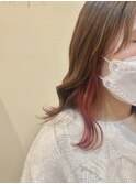 イヤリングカラー×チェリーピンク